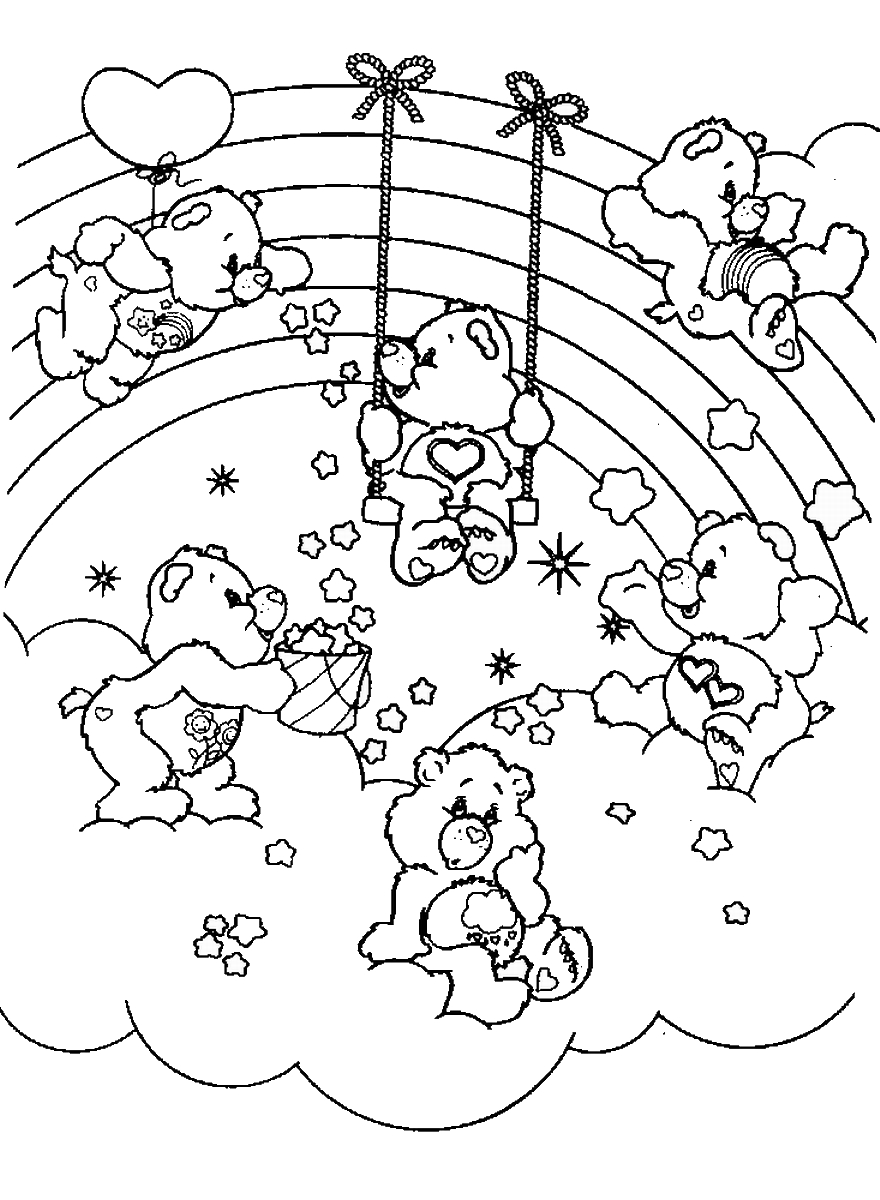 Free Care Bear Coloring Pages Care Bears Coloring Pages