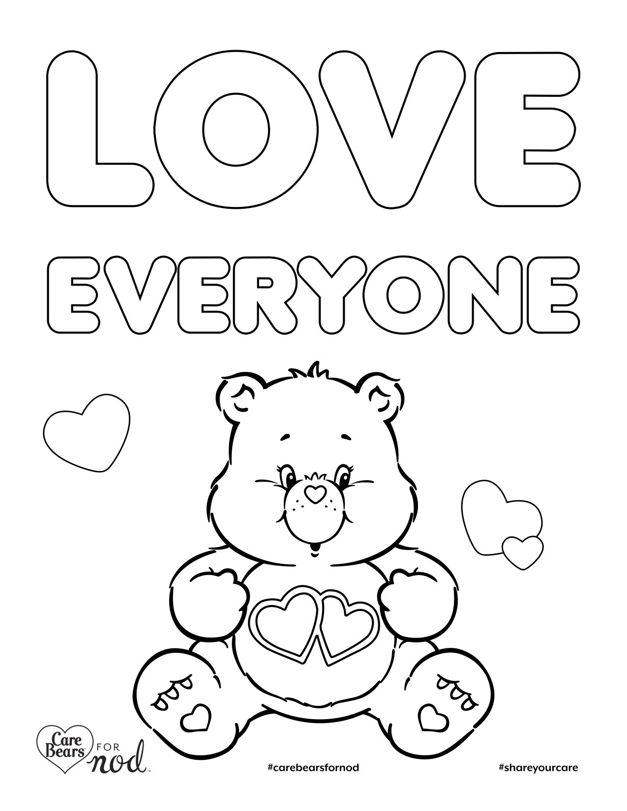 Free Care Bear Coloring Pages New Tremendous Care Bears Printable Coloring Pages Bear Printable
