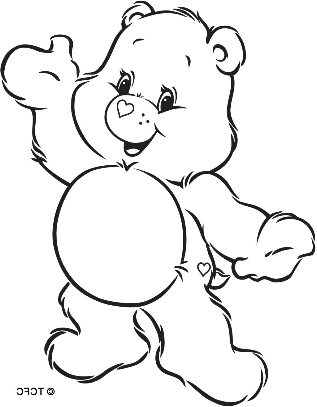 Free Care Bear Coloring Pages Panda Care Bear Coloring Pages