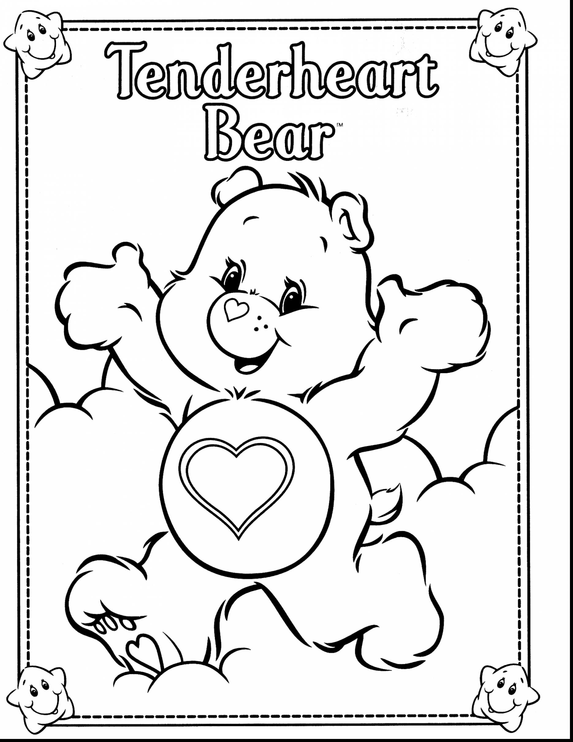 Free Care Bear Coloring Pages Printable Care Bears Coloring Pages That Are Colored Strawberry