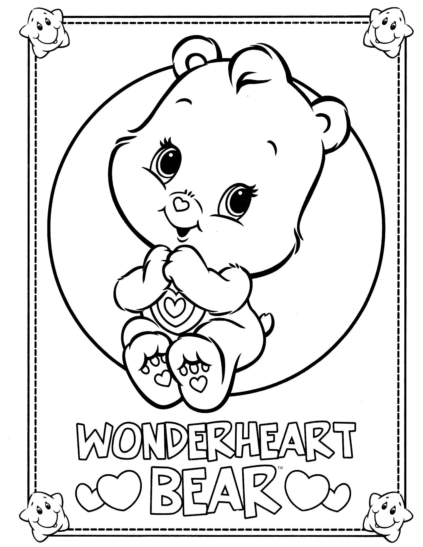Free Care Bear Coloring Pages Simple Care Bear Coloring Pages 10 30217