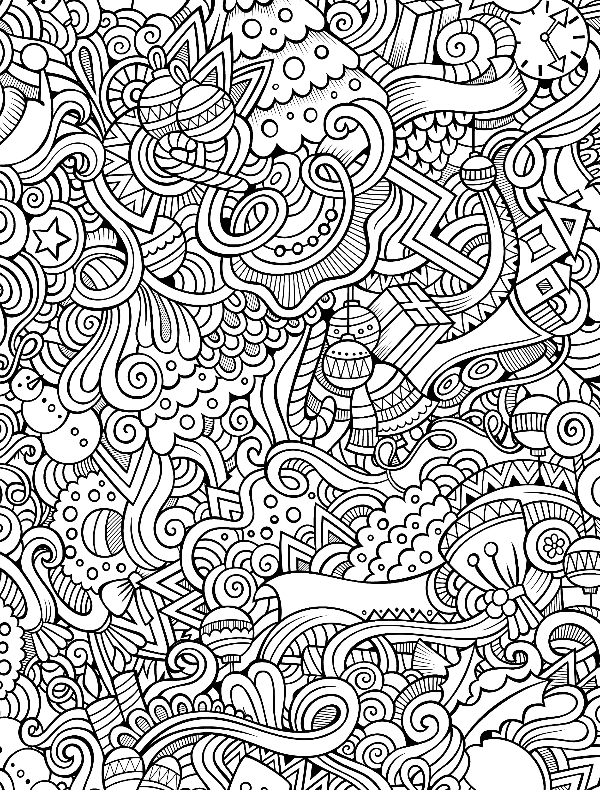 Free Christmas Printable Coloring Pages Free Christmas Coloring Pages To Print For Adults At Getdrawings