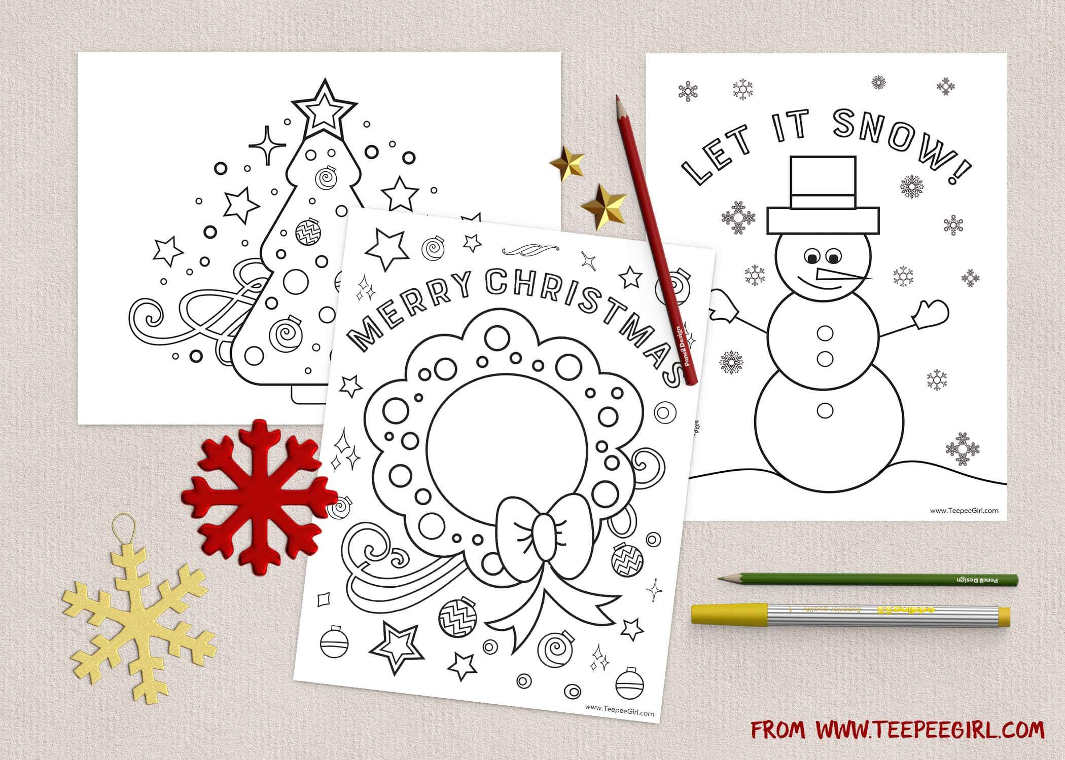 Free Christmas Printable Coloring Pages Free Christmas Coloring Pages Wwwteepeegirl