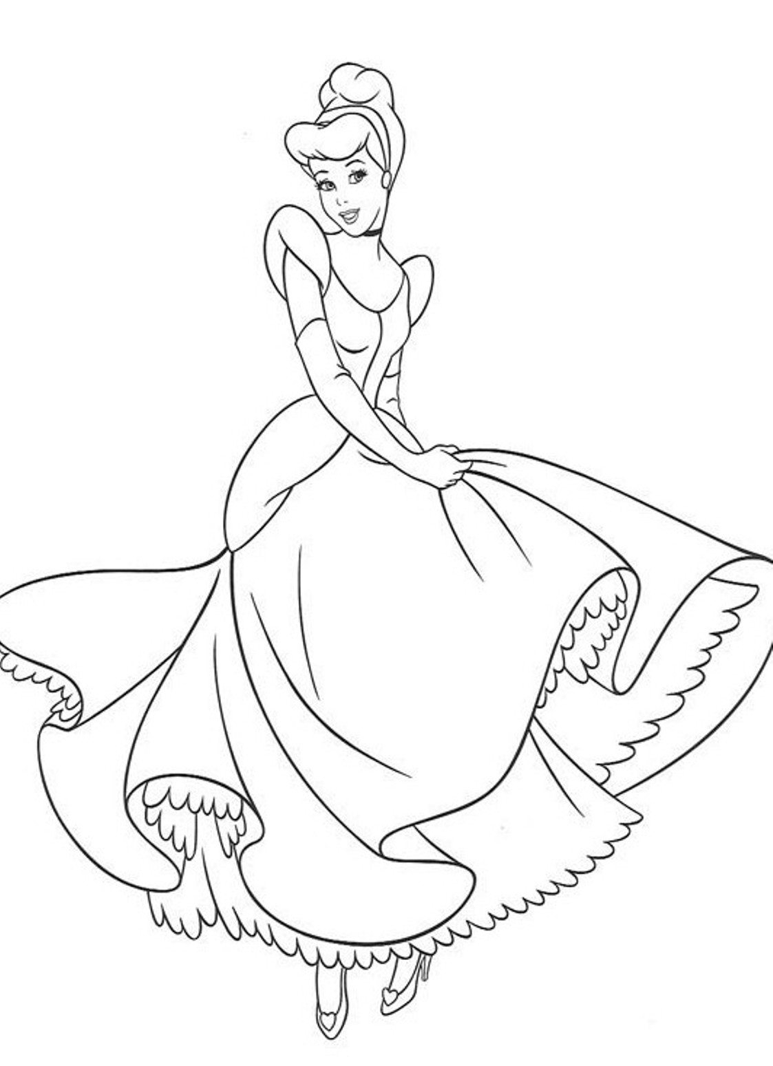 Free Cinderella Coloring Pages Charming Cinderella Coloring Pages For Kids Cartoon Coloring Pages