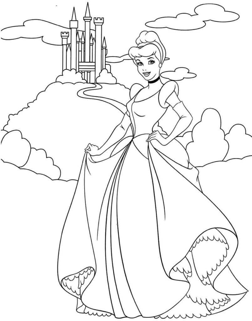 Free Cinderella Coloring Pages Coloring Coloring Sensationalk Cinderella Printable Pages