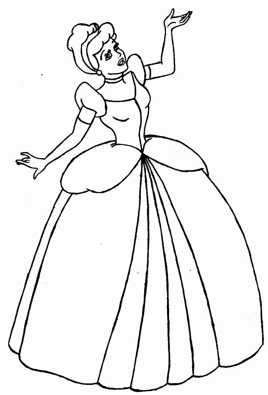 Free Cinderella Coloring Pages Coloring Princess Drawing Snow White Disney Cinderella Coloring