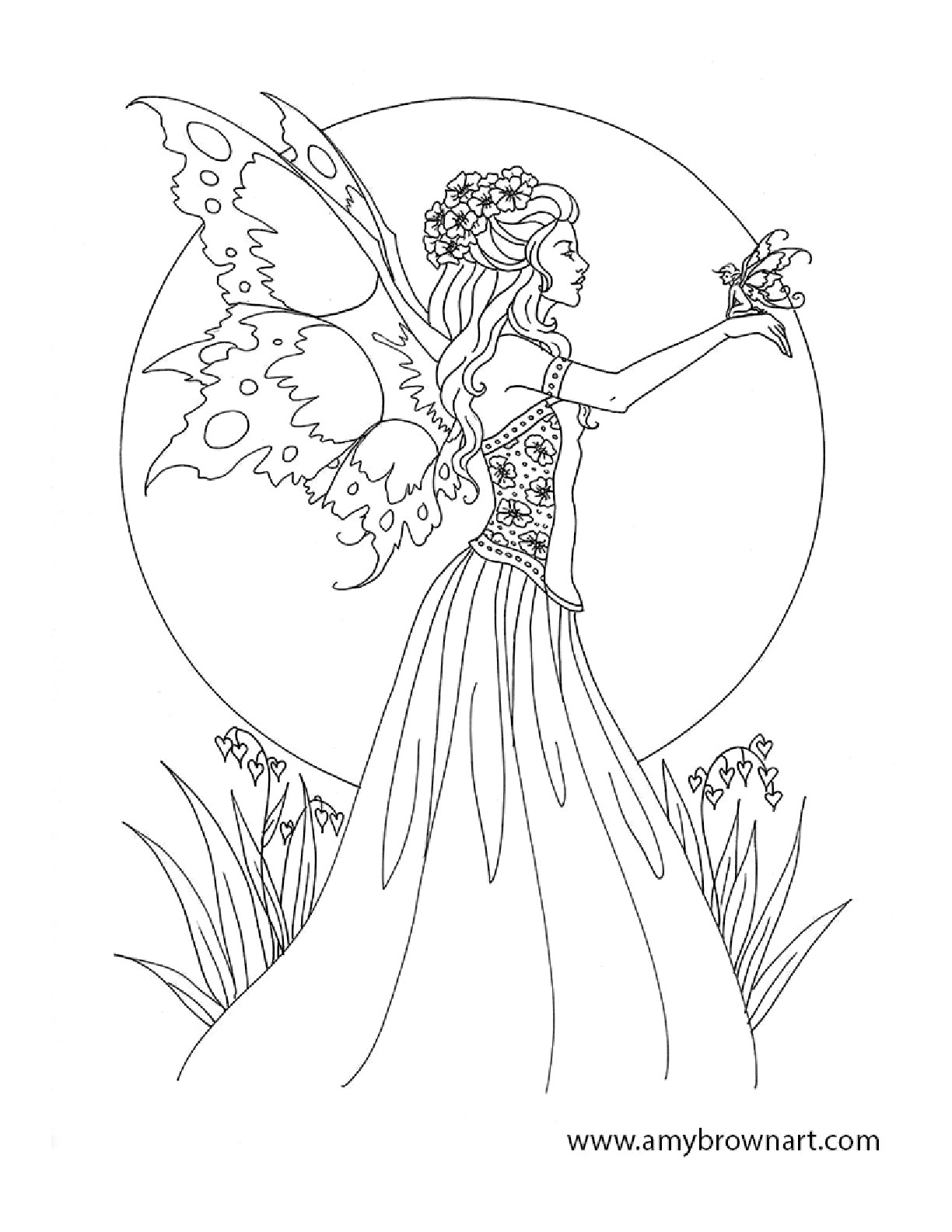 Free Coloring Pages Of Fairies Fairies Coloring Pages Cute Fairy Printable For Telematik Institut