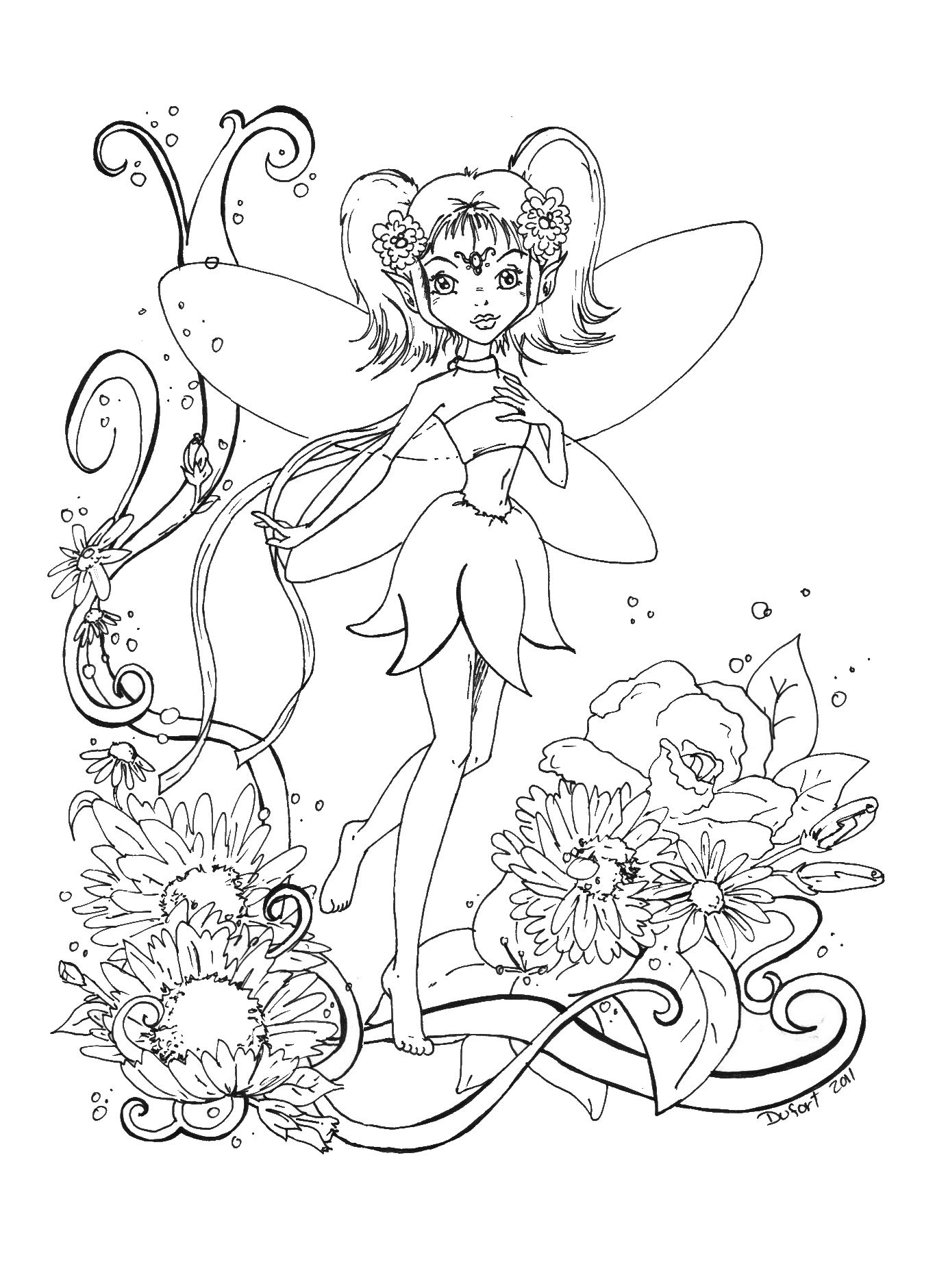 Free Coloring Pages Of Fairies Free Printable Coloring Pages For Adults Dark Fairies