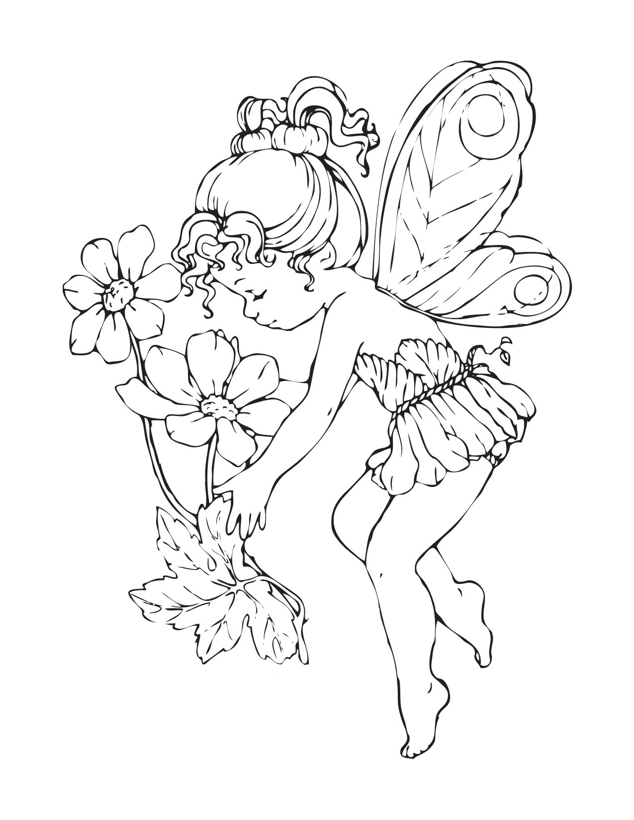 Free Coloring Pages Of Fairies Free Printable Fairy Coloring Pages For Kids