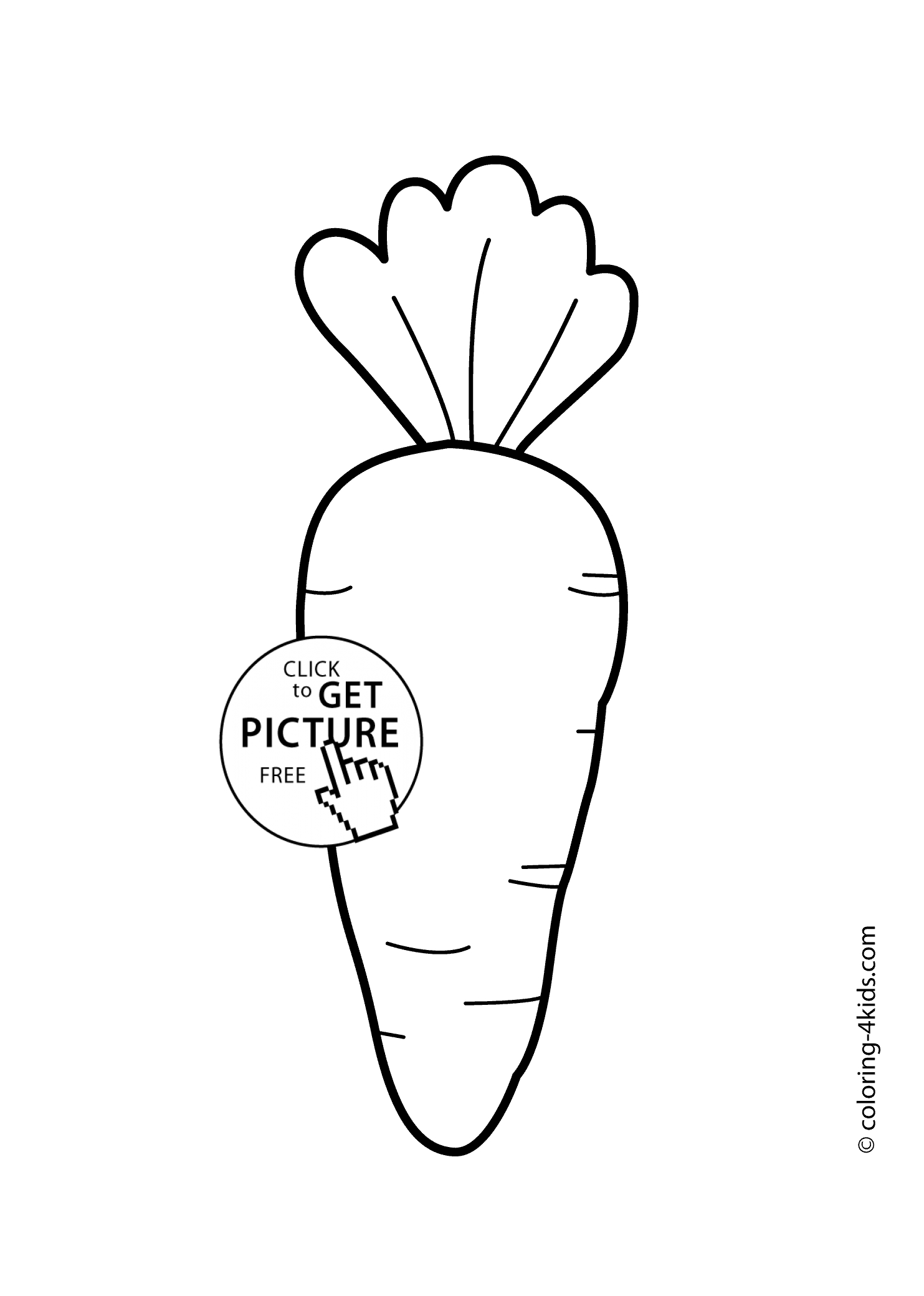 Free Coloring Pages Of Leaves Carrot With Leaves Vegetables Coloring Pages For Kids Printable Free