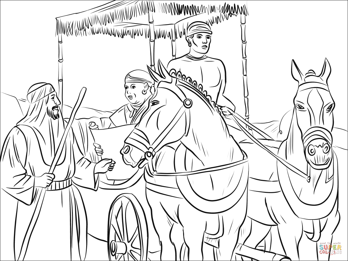Free Coloring Pages Philip And The Ethiopian Philip And The Ethiopian Coloring Page Free Printable Coloring Pages