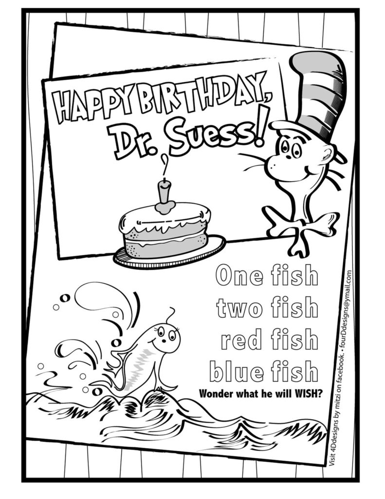 Free Dr Seuss Coloring Pages Coloring Happy Birthday Dreuss Coloring Pages Newuess Page Free Of