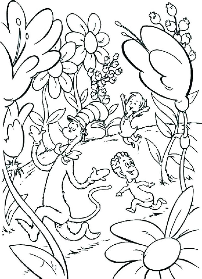Free Dr Seuss Coloring Pages Drseuss Coloring Pages Cat In The Hat Free Coloring Sheets
