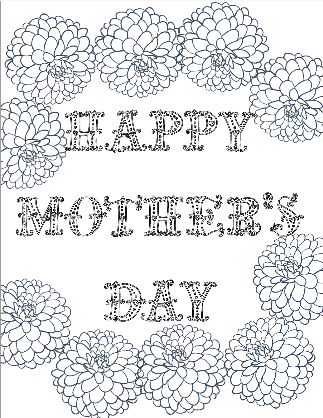 Free Mother's Day Coloring Pages Free Printable Mothers Day Coloring Pages 4 Designs