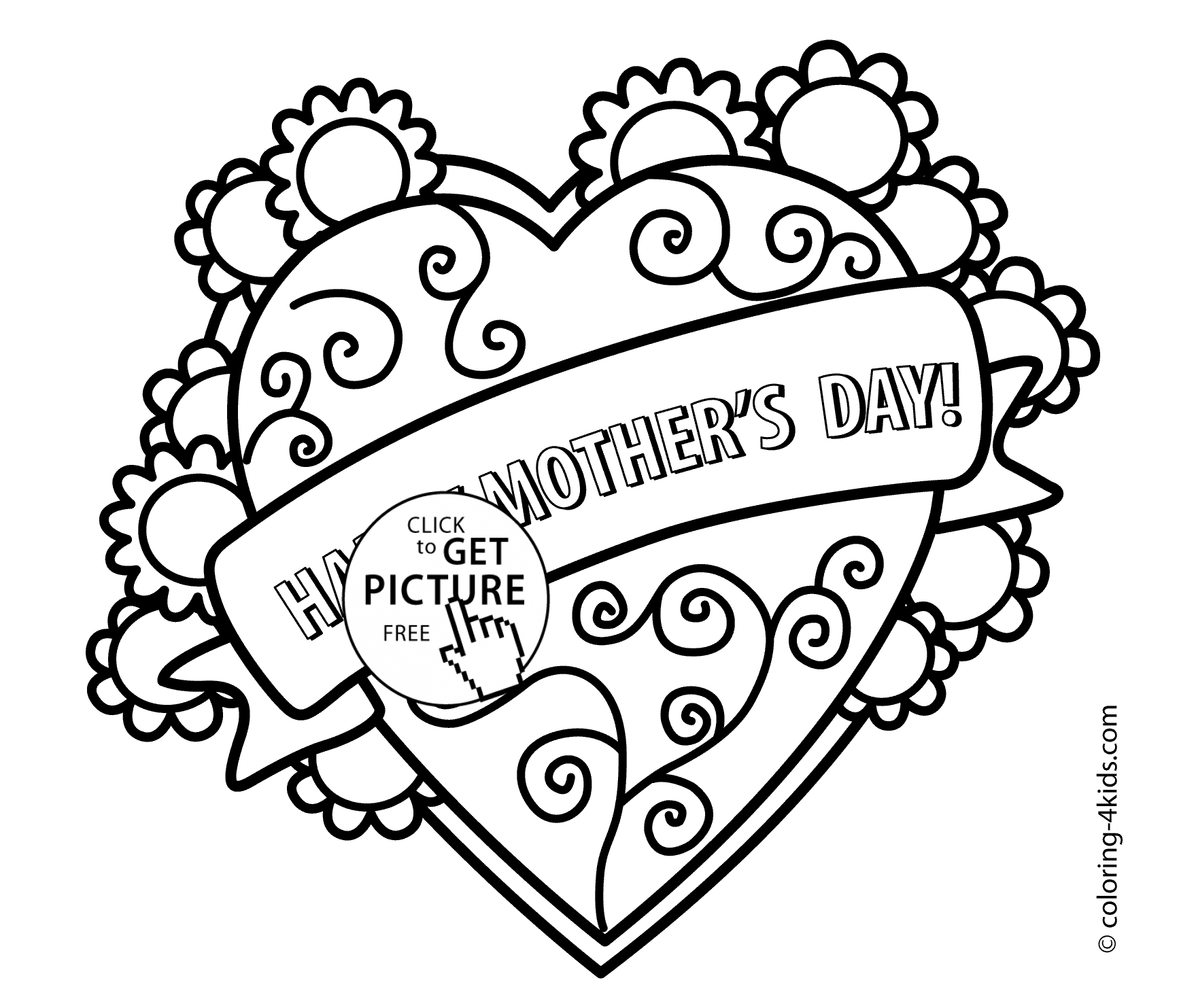 Free Mother's Day Coloring Pages Mothers Day Coloring Pages For Kids Printable Free