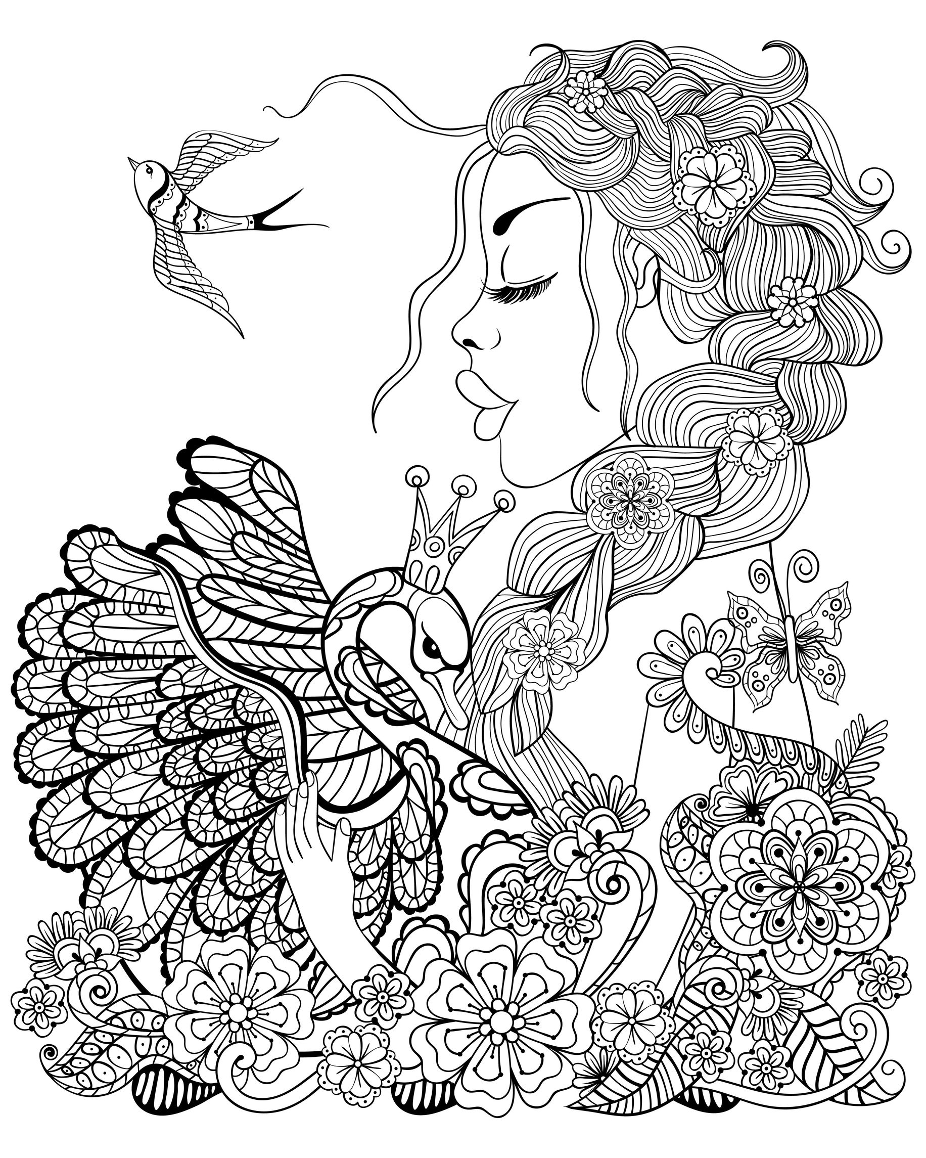 Free Printable Coloring Pages Fairies Adults Fairy Coloring Pages For Adults