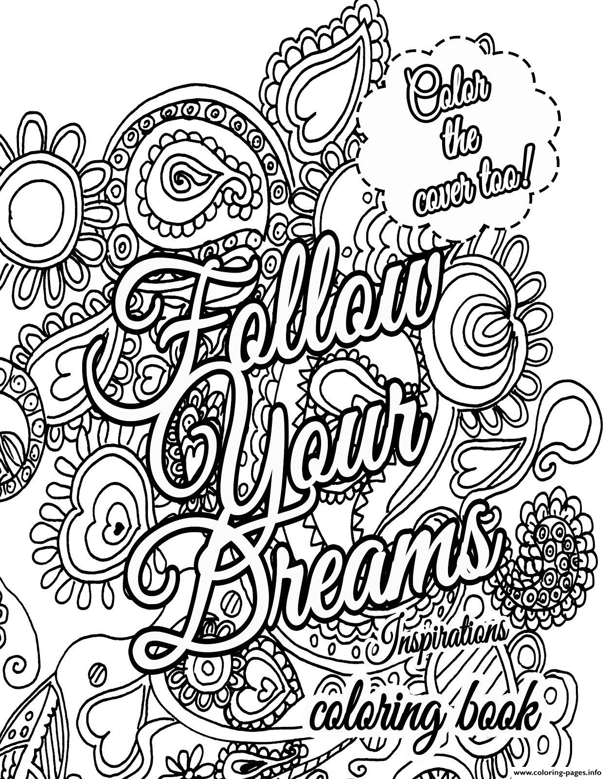 Free Printable Coloring Pages With Quotes Adult Coloring Pages Quotes Photo Album Sabadaphnecottage