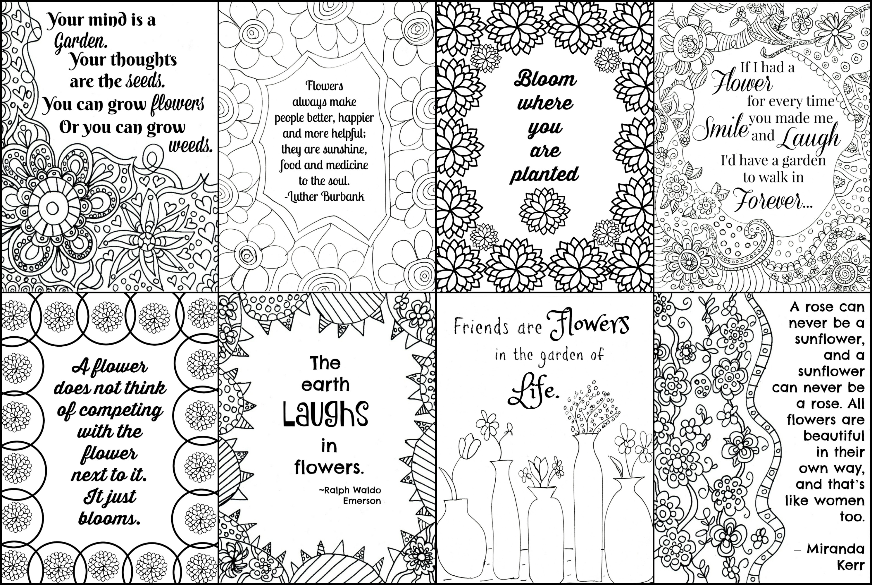 Free Printable Coloring Pages With Quotes Coloring Pages Free Printableoloring Pages Quotes Flower