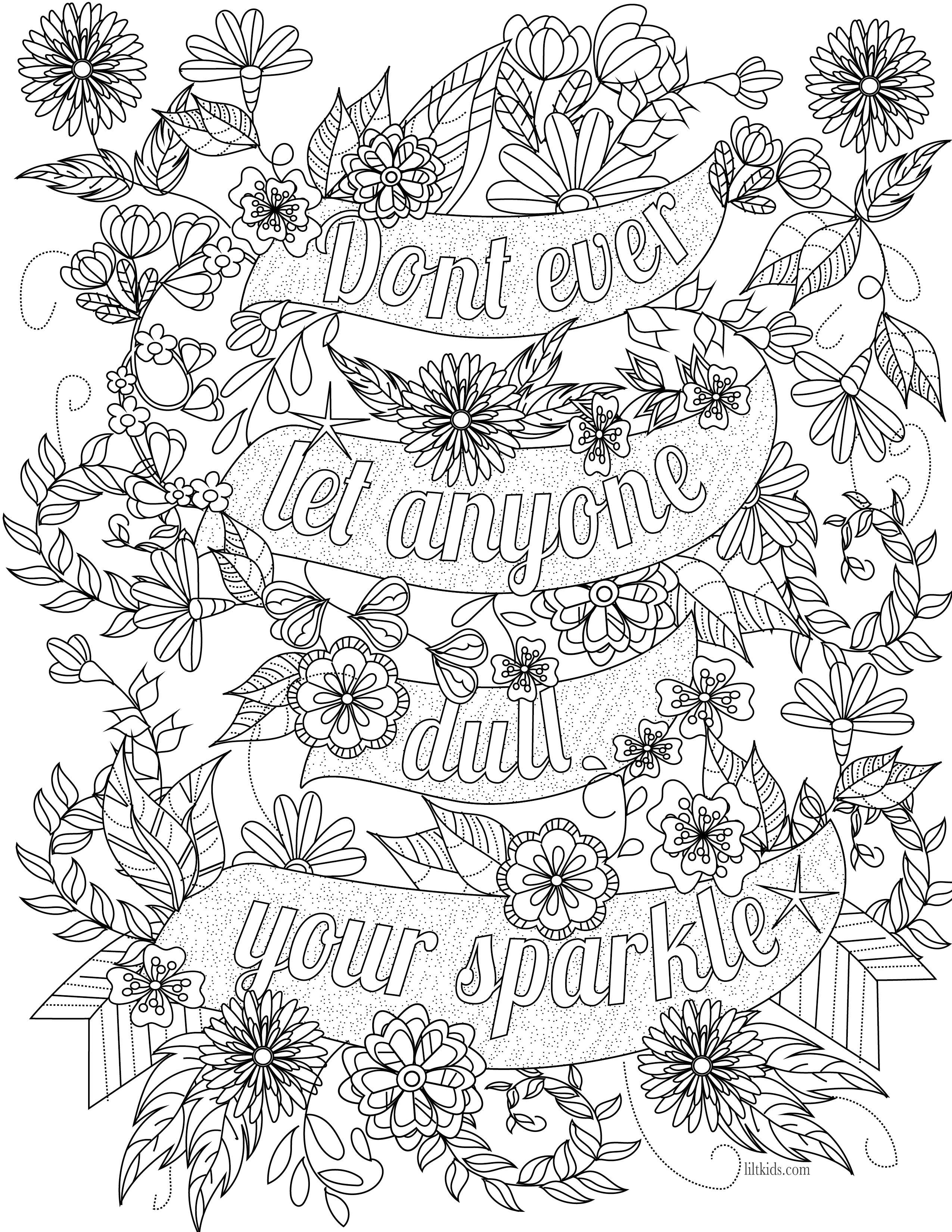 Free Printable Coloring Pages With Quotes Free Printable Coloring Pages Quotes