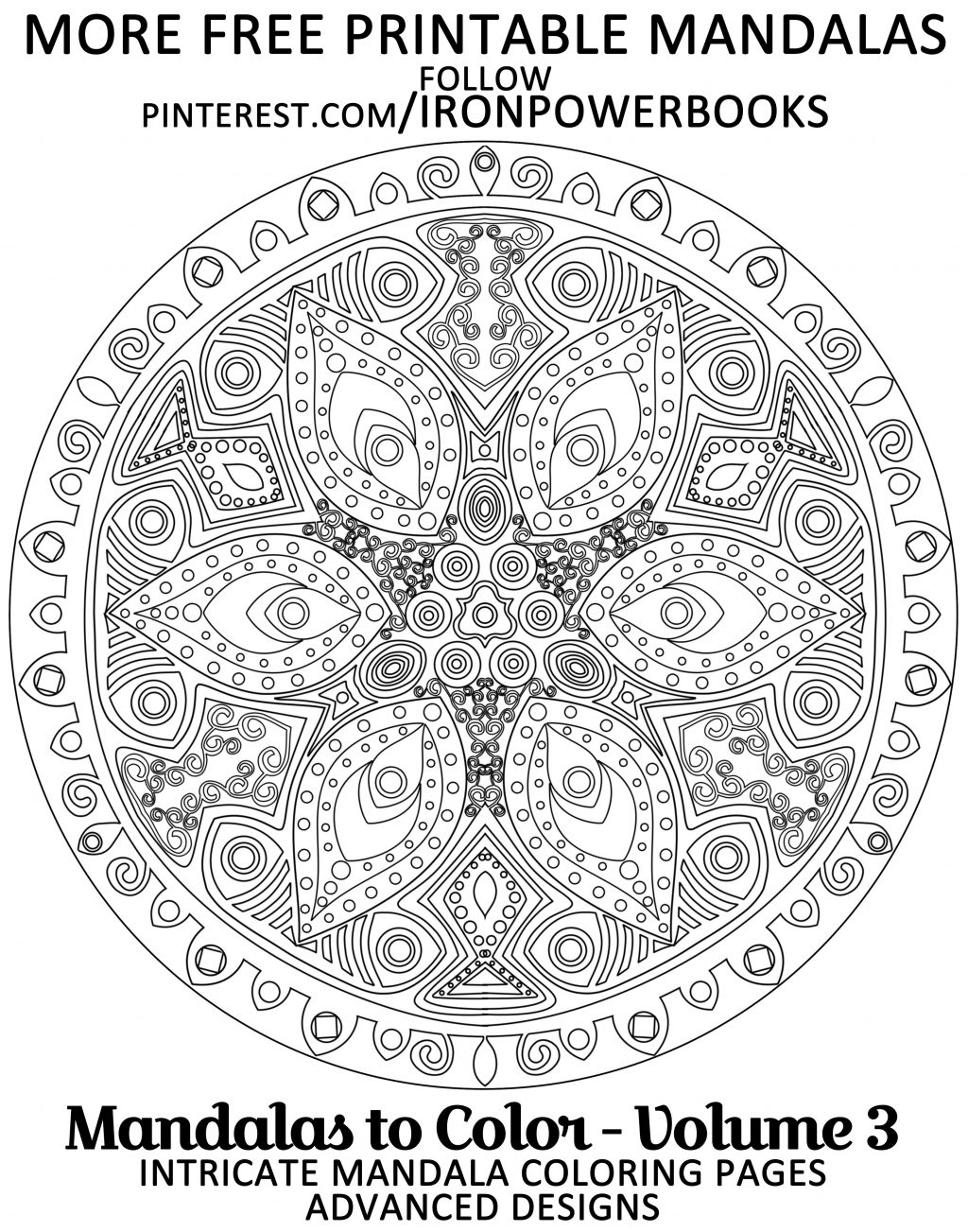 Free Printable Mandala Coloring Pages Adults Coloring Books Freeble Mandala Coloring Pages Advanced For Adults