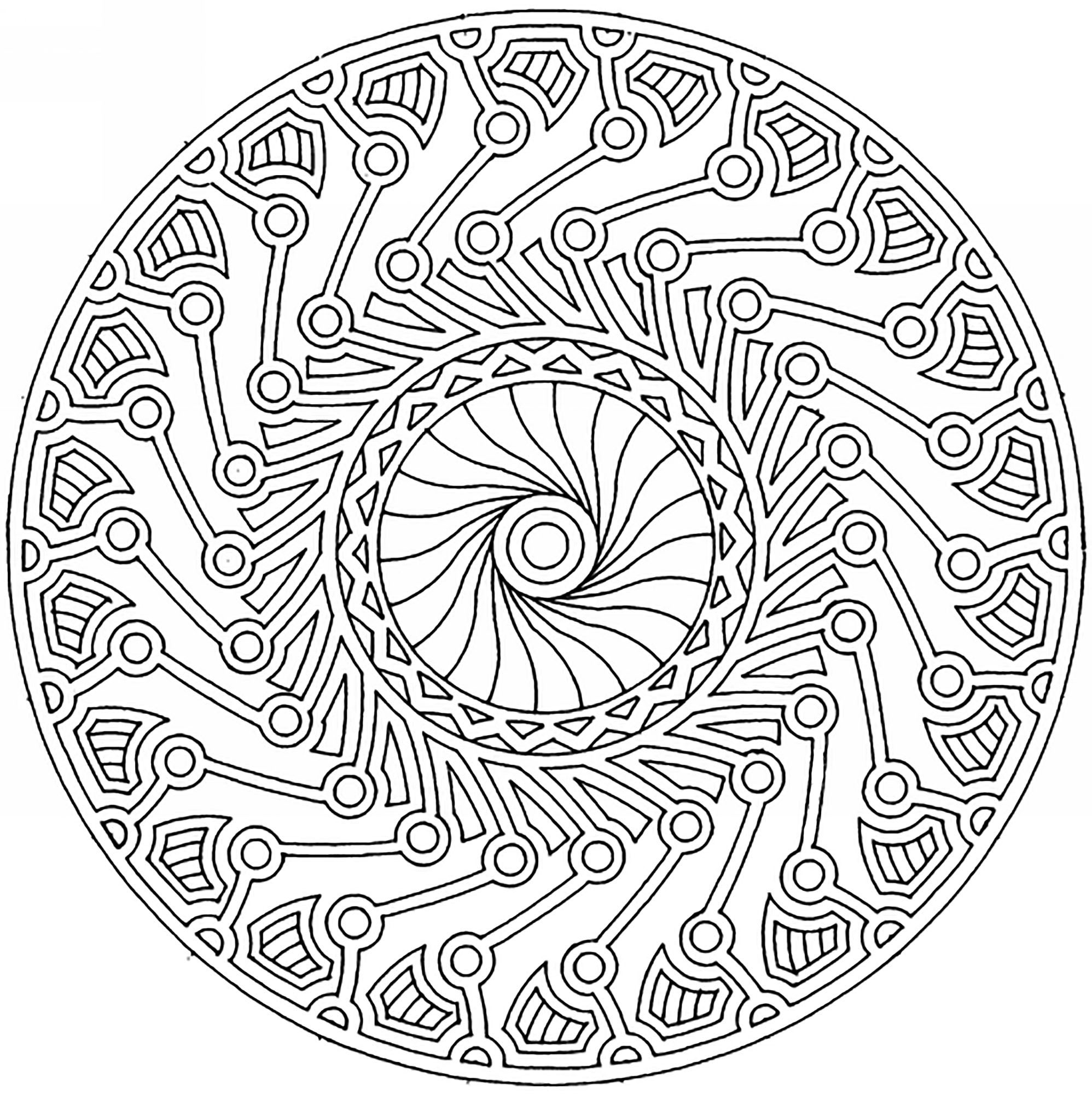 Free Printable Mandala Coloring Pages Adults Mandala Harmony And Complexity Difficult Mandalas For Adults