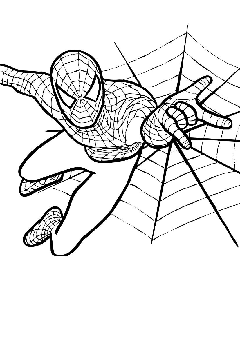 Free Printable Spiderman Coloring Pages Coloring Pages And Books Spiderman Coloring Pages Printable