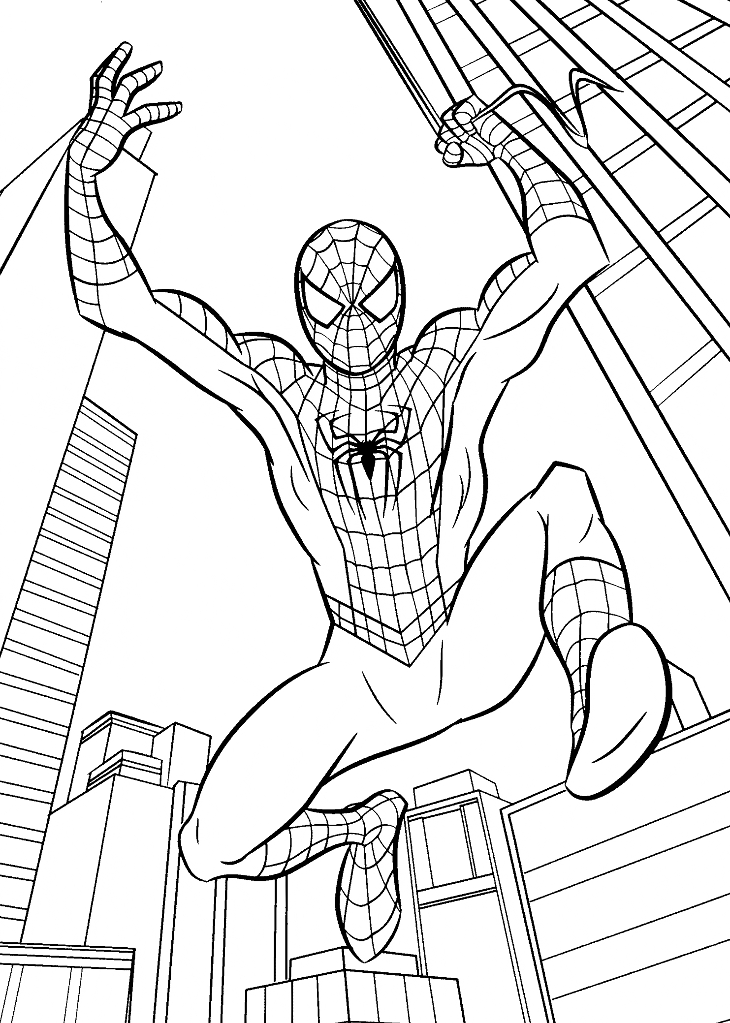 Free Printable Spiderman Coloring Pages Spiderman Color Pages Parumi