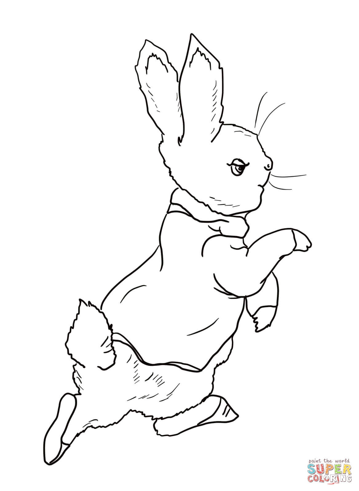 Free Rabbit Coloring Pages Peter Rabbit Is Going Into The Garden Coloring Page Free Printable