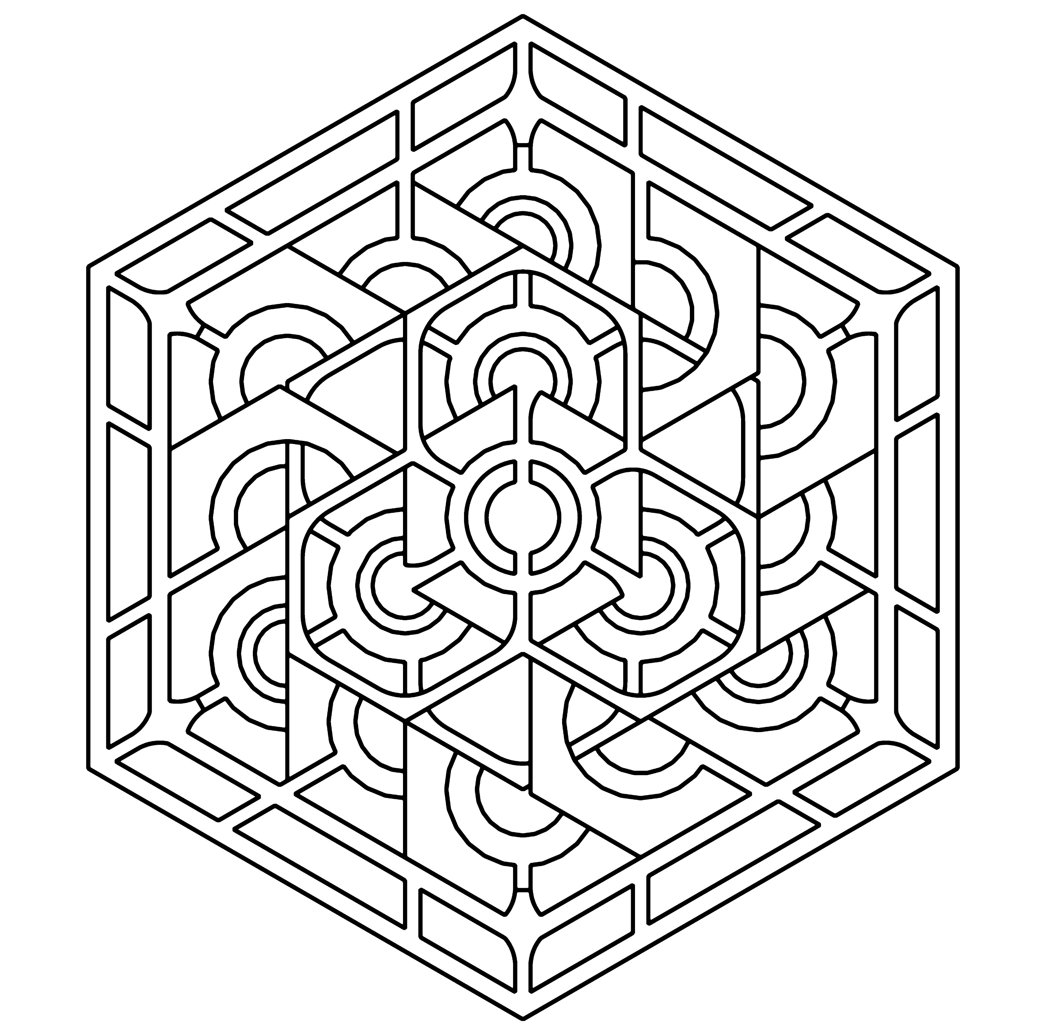 Geometric Coloring Page Collection Geometric Patterns Coloring Pages For Kids Pictures