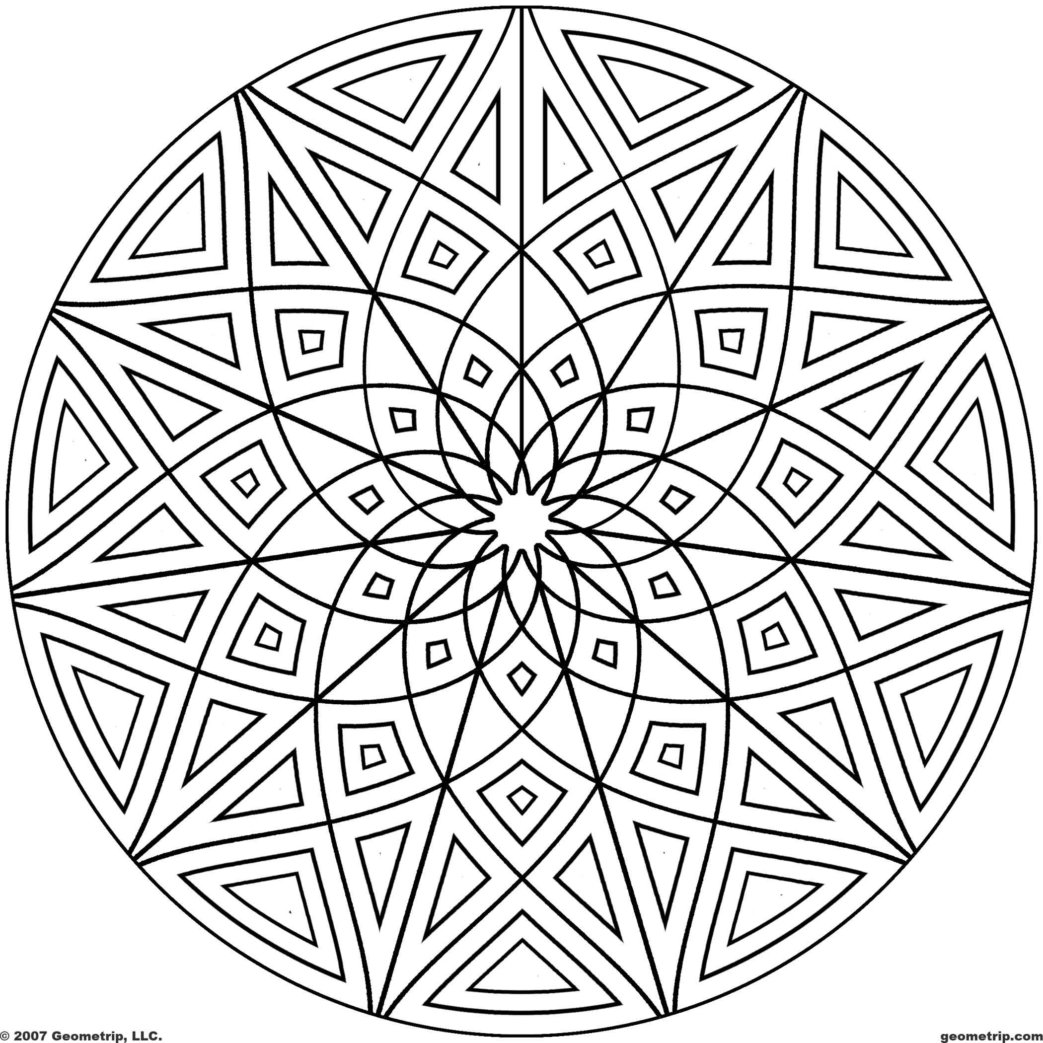 Geometric Coloring Page Cool Geometric Coloring Pages At Getdrawings Free For Personal