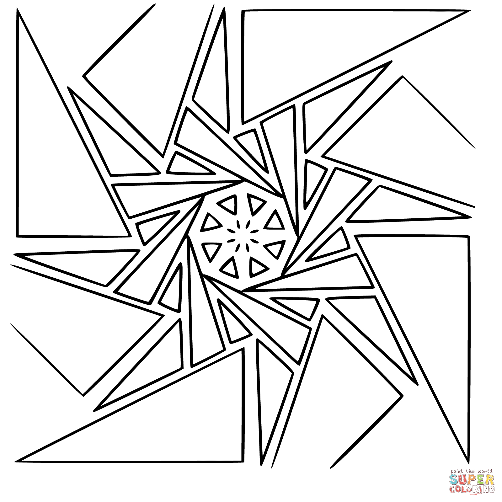 Geometric Coloring Page Geometric Mandala Coloring Page Free Printable Coloring Pages