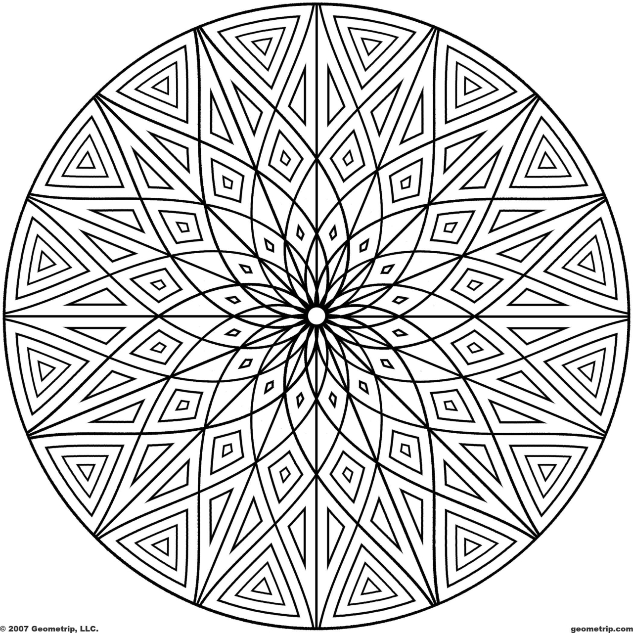 Geometric Coloring Page Get This Hard Geometric Coloring Pages To Print Out 69031