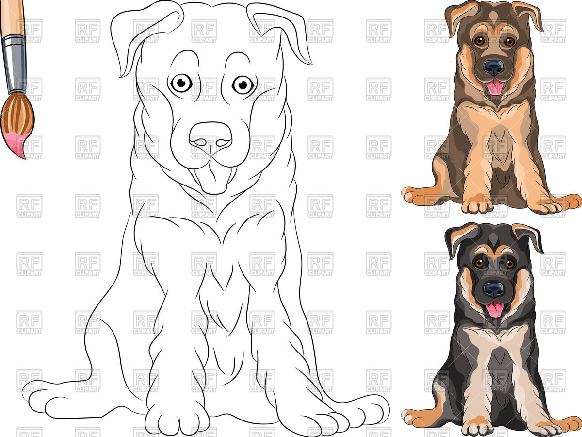 German Shepherd Coloring Pages Free Coloring Ideas Coloring Book Dog Pictures Ideas For Children Funny
