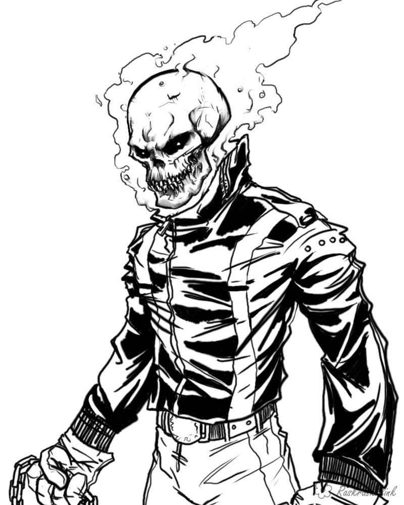 Ghost Rider Coloring Pages To Print Ghost Rider Coloring Page Coloring Home