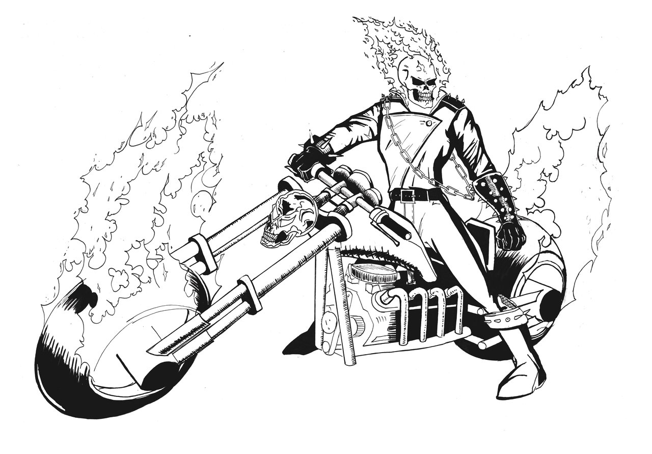 Ghost Rider Coloring Pages To Print Ghost Rider Coloring Pages