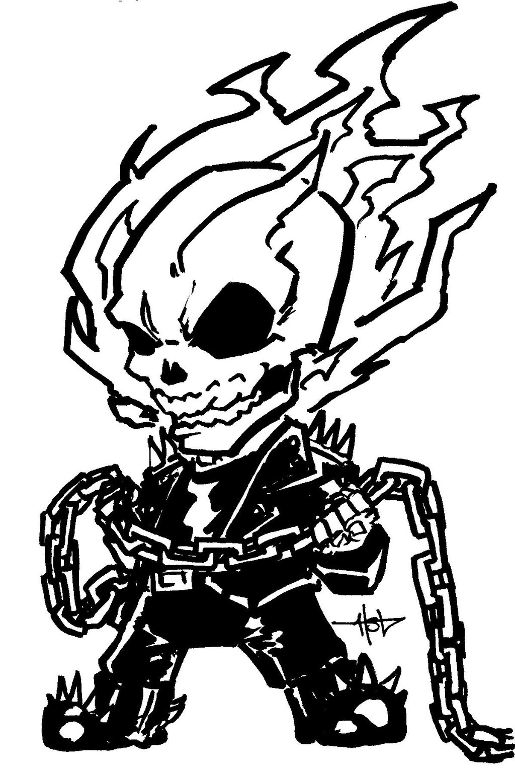 Ghost Rider Coloring Pages To Print Ghost Rider Vector At Getdrawings Free For Personal Use Ghost