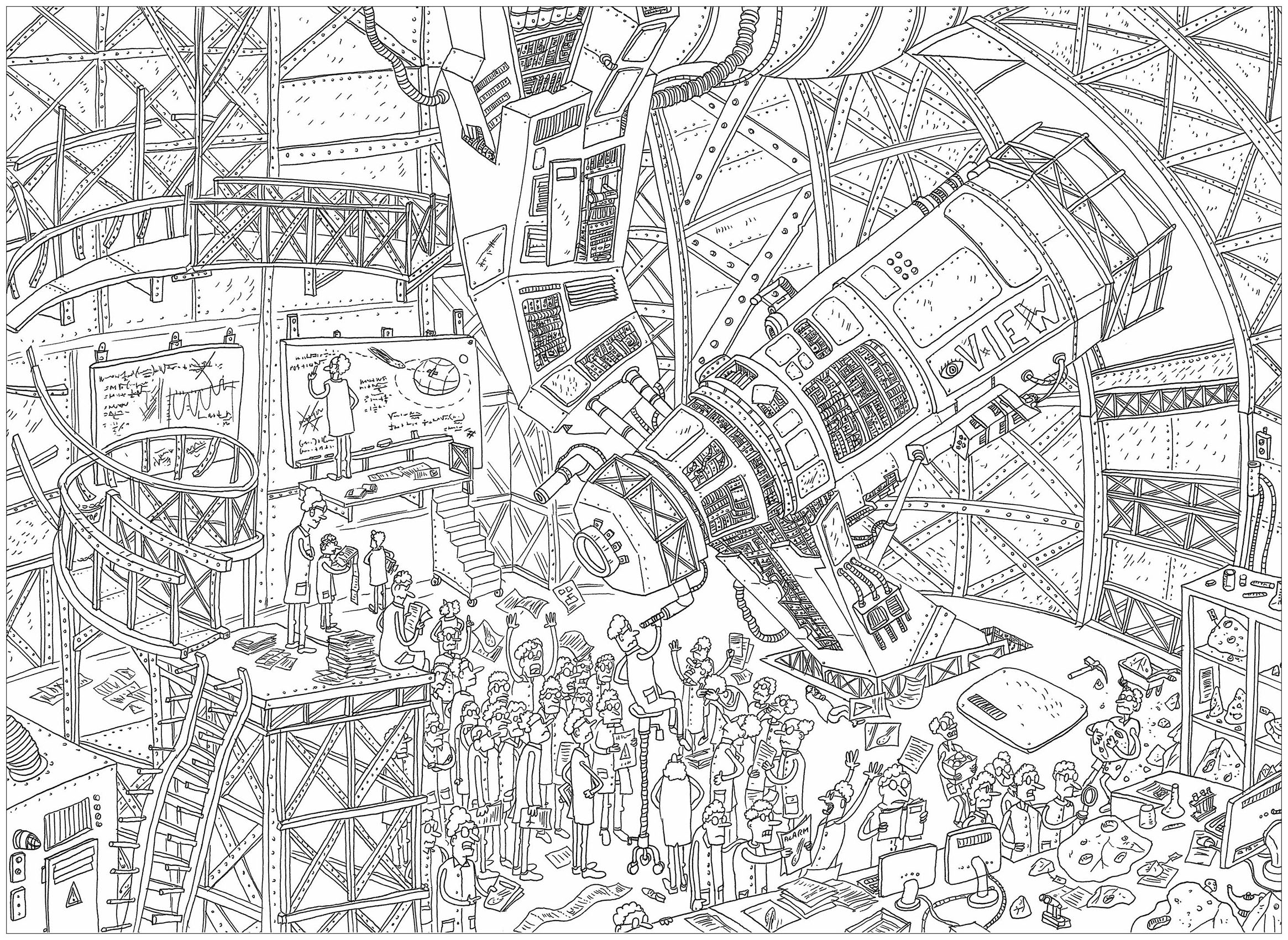 Giant Coloring Pages For Adults Coloring Giant Coloring Sheet Adult Complex Telescope