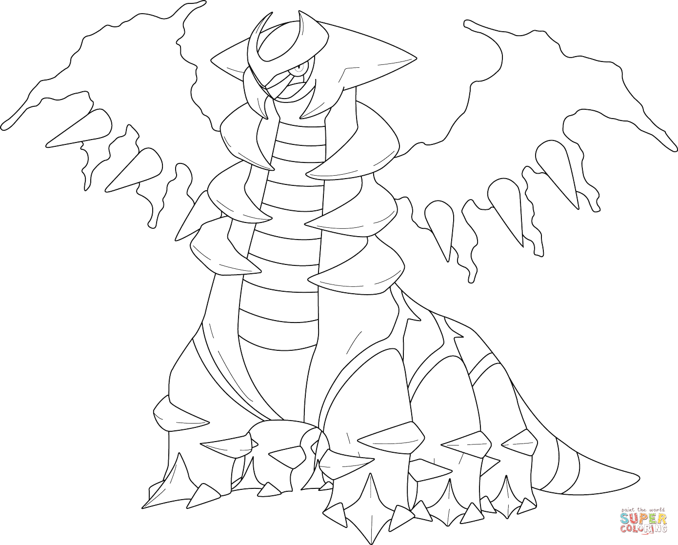 Giratina Coloring Pages Giratina In Altered Form Coloring Page Free Printable Coloring Pages