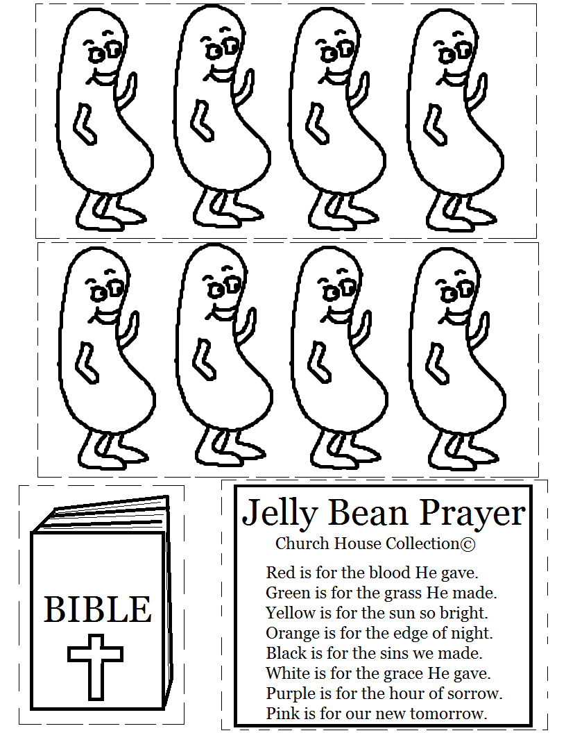 Green Beans Coloring Page Jelly Bean Prayer With Bibles Coloring Page
