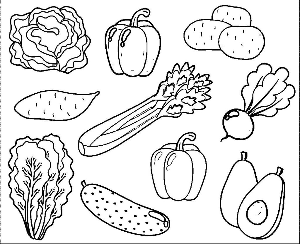 Green Beans Coloring Page Vegetable Clipart Coloring For Free Download And Use Images In