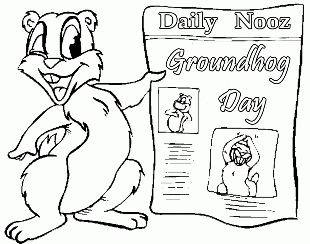 Groundhog Day Printable Coloring Pages Coloring Groundhog Day Coloring Pages Pretentious Free Printable