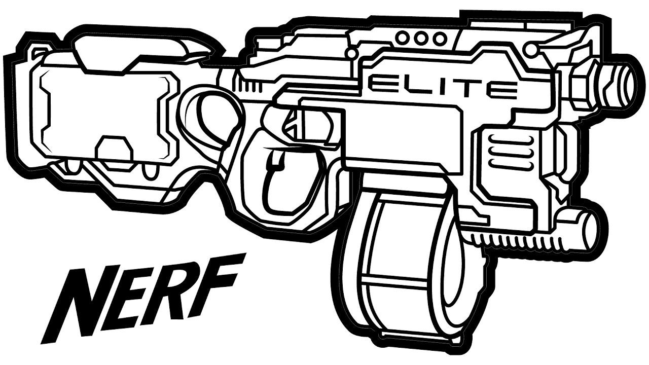 Gun Coloring Pages Coloring Pages Free Printable Nerf Gun Coloring Pages Rival