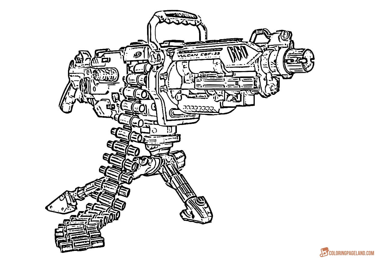 Gun Coloring Pages Coloring Pages Gun Coloring Pages Download Andt For Free Nerf