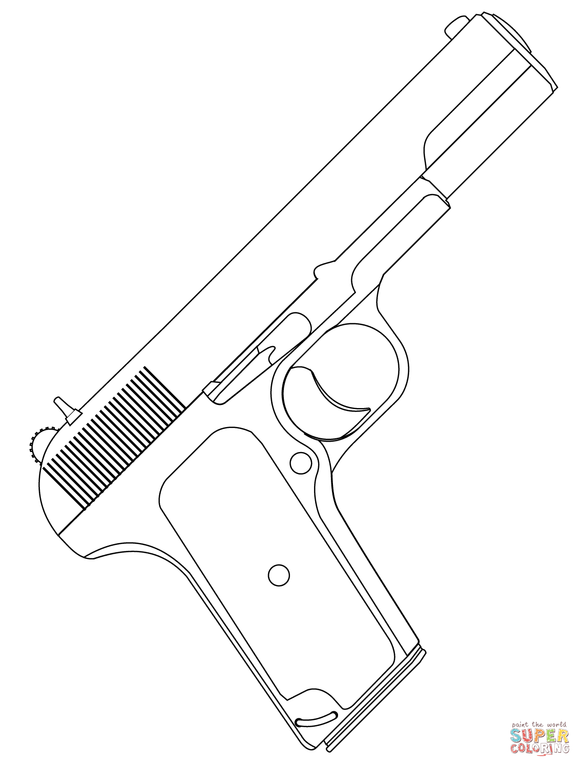 Gun Coloring Pages Handgun Coloring Page Free Printable Coloring Pages