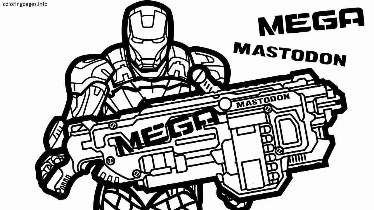 Gun Coloring Pages Nerf Coloring Pages Fun Time