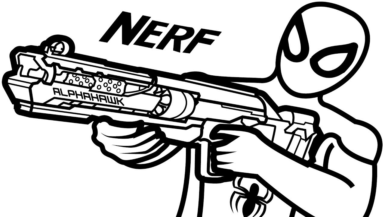 Gun Coloring Pages Nerf Gun Coloring Pages Invigorate 17 With Regarding 4