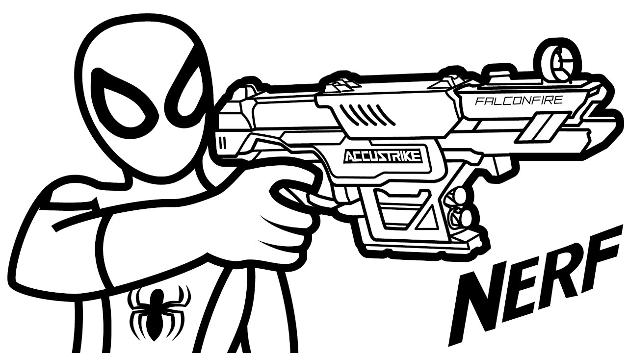 Gun Coloring Pages Nerf Guns Coloring Pages