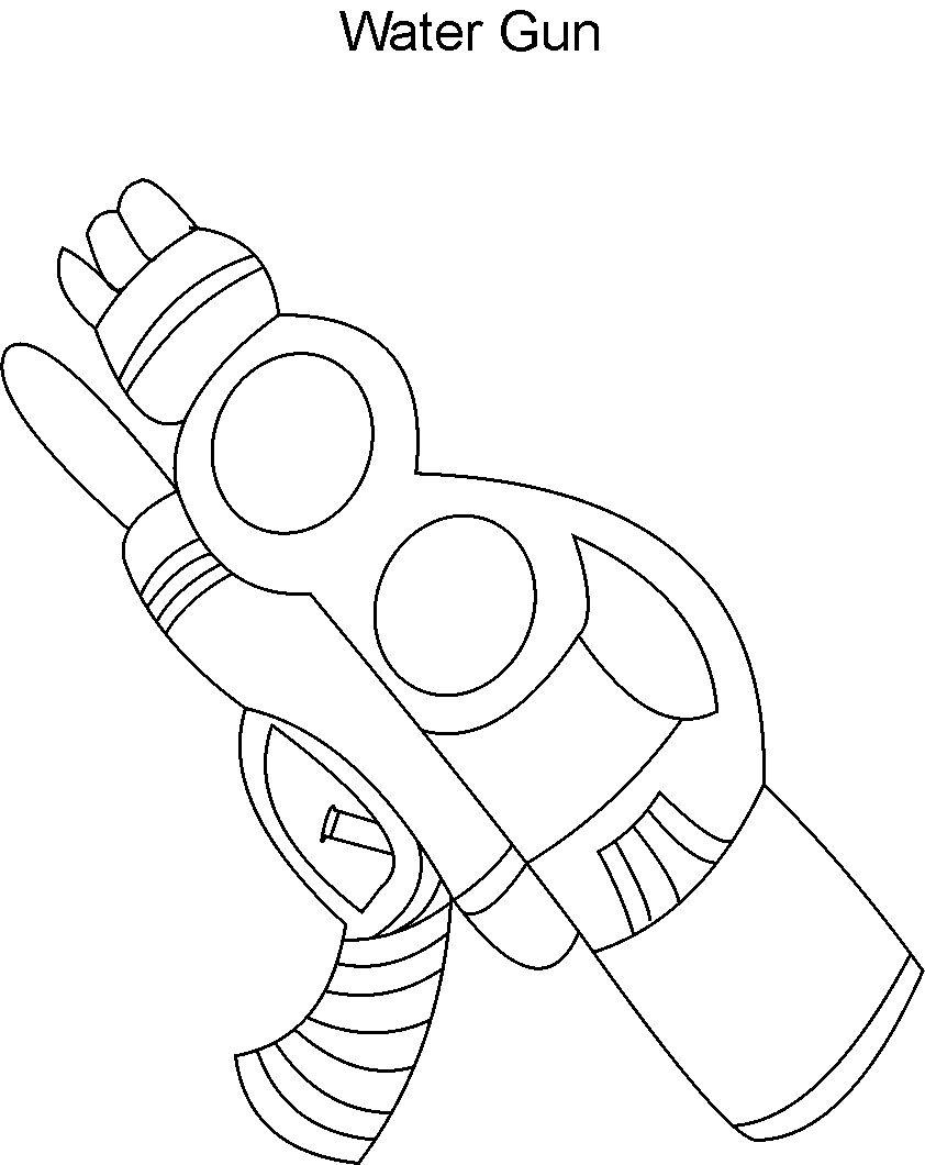 Gun Coloring Pages Water Gun Coloring Printable Page For Kids