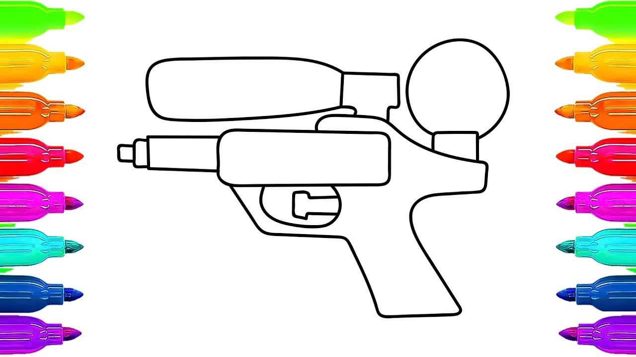 Gun Coloring Pages Water Gun Drawing At Getdrawings Free For Personal Use Water