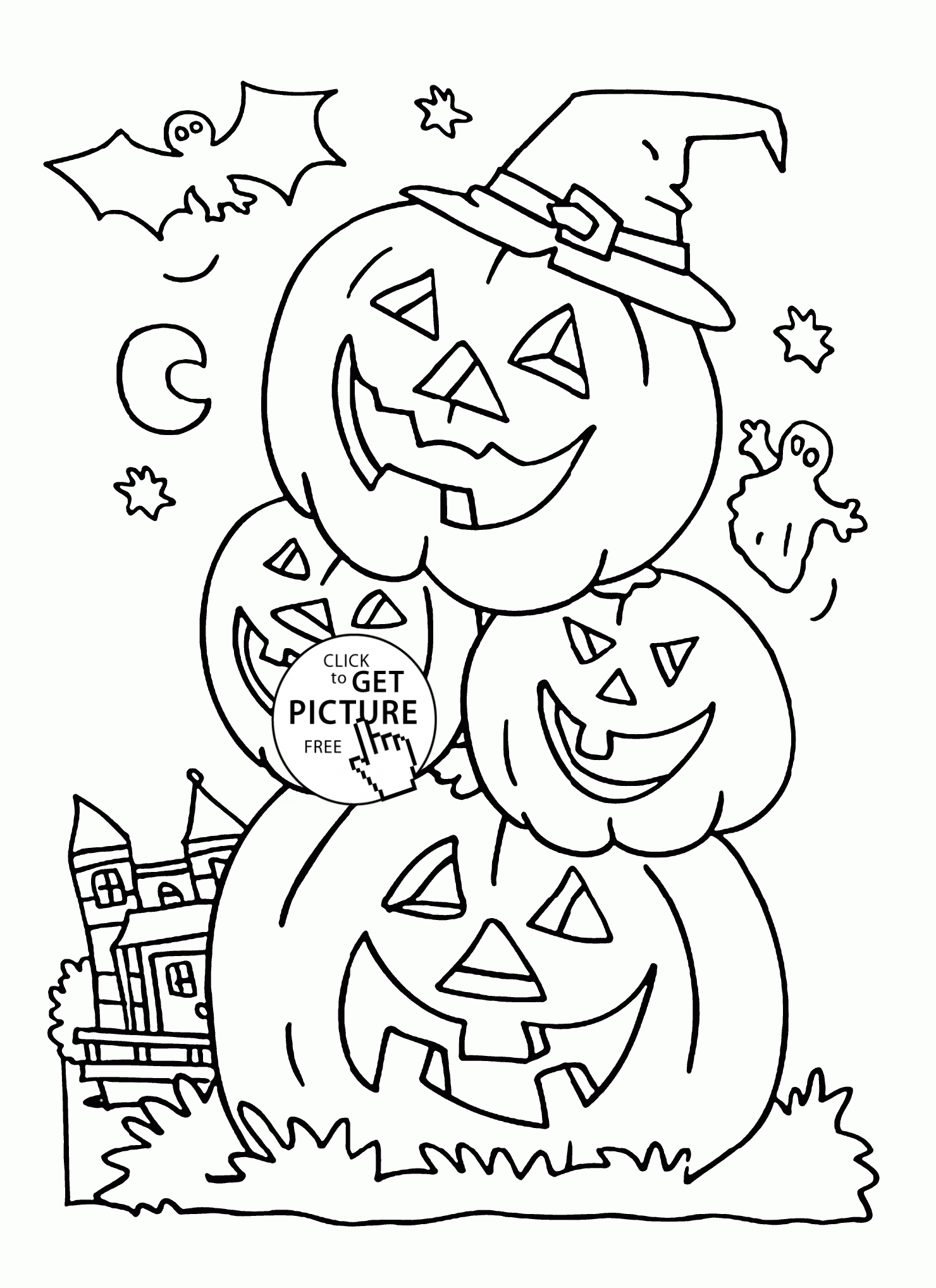 Halloween Pumpkin Coloring Pages Printables Funny Pumpkins Coloring Pages For Kids Halloween Printables Free